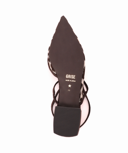 GRISEポインテッドコンビストラップスリングバック セール】GRISEポインテッドコンビストラップスリングバック