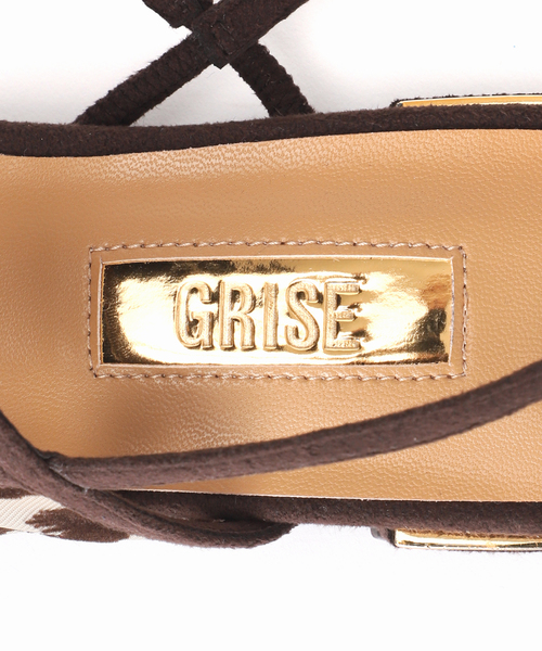 GRISEポインテッドコンビストラップスリングバック 詩人サンエイ