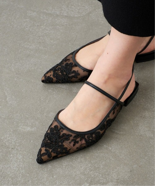 GRISEポインテッドコンビストラップスリングバック（その他