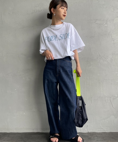 THE SHINZONE（ザ　シンゾーン）の「[THE SHINZONE/ザ シンゾーン] POOL SIDE バックプリントTシャツ（Tシャツ/カットソー・レディース・ホワイト/グレー・0）」の3枚目の写真