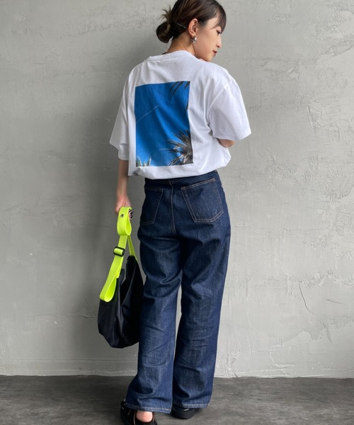 THE SHINZONE（ザ　シンゾーン）の「[THE SHINZONE/ザ シンゾーン] POOL SIDE バックプリントTシャツ（Tシャツ/カットソー・レディース・ホワイト/グレー・0）」の4枚目の写真