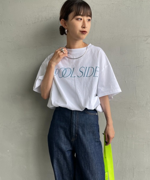 THE SHINZONE（ザ　シンゾーン）の「[THE SHINZONE/ザ シンゾーン] POOL SIDE バックプリントTシャツ（Tシャツ/カットソー・レディース・ホワイト/グレー・0）」の8枚目の写真