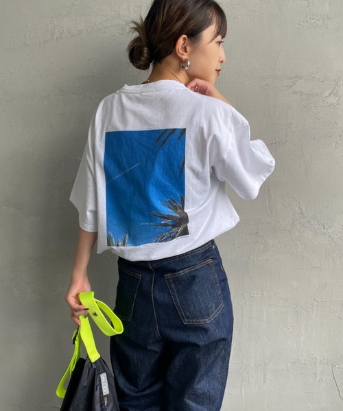 THE SHINZONE（ザ　シンゾーン）の「[THE SHINZONE/ザ シンゾーン] POOL SIDE バックプリントTシャツ（Tシャツ/カットソー・レディース・ホワイト/グレー・0）」の10枚目の写真