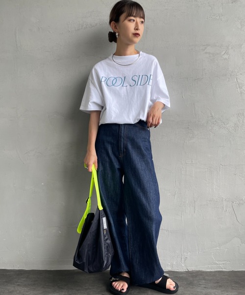 THE SHINZONE（ザ　シンゾーン）の「[THE SHINZONE/ザ シンゾーン] POOL SIDE バックプリントTシャツ（Tシャツ/カットソー・レディース・ホワイト/グレー・0）」の11枚目の写真