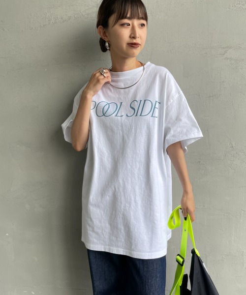 THE SHINZONE（ザ　シンゾーン）の「[THE SHINZONE/ザ シンゾーン] POOL SIDE バックプリントTシャツ（Tシャツ/カットソー・レディース・ホワイト/グレー・0）」の13枚目の写真