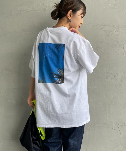 THE SHINZONE（ザ　シンゾーン）の「[THE SHINZONE/ザ シンゾーン] POOL SIDE バックプリントTシャツ（Tシャツ/カットソー・レディース・ホワイト/グレー・0）」の15枚目の写真