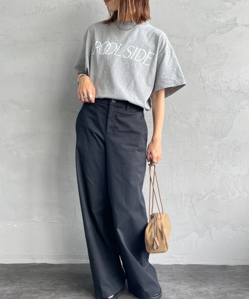 THE SHINZONE（ザ　シンゾーン）の「[THE SHINZONE/ザ シンゾーン] POOL SIDE バックプリントTシャツ（Tシャツ/カットソー・レディース・ホワイト/グレー・0）」の5枚目の写真