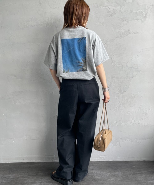 THE SHINZONE（ザ　シンゾーン）の「[THE SHINZONE/ザ シンゾーン] POOL SIDE バックプリントTシャツ（Tシャツ/カットソー・レディース・ホワイト/グレー・0）」の6枚目の写真