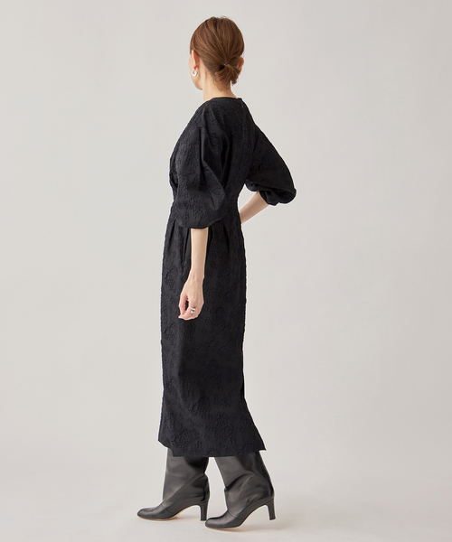 ジャガードウエストシェイプワンピース（ワンピース）｜VERMEIL par