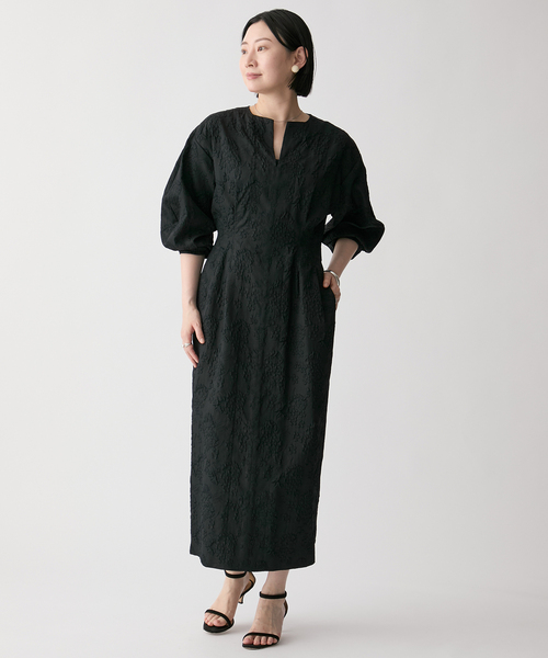 ジャガードウエストシェイプワンピース（ワンピース）｜VERMEIL