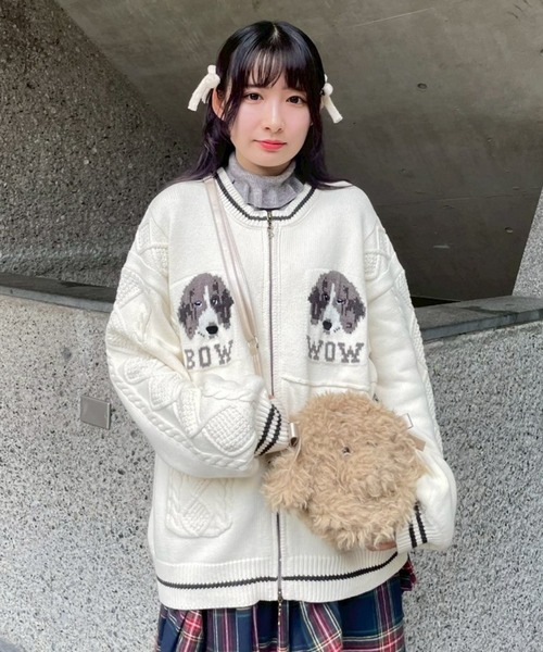 TWIN DOGS KNIT ジャンパー（ニット/セーター）｜Candy Stripper