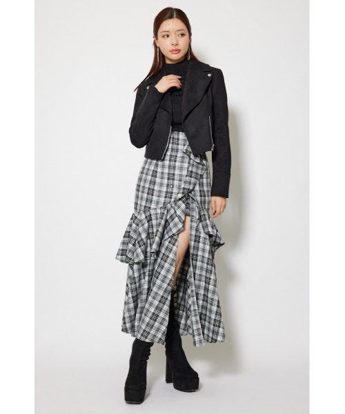 rienda（リエンダ）の「25AWフェイクスエードライダースジャケット 秋服（ライダースジャケット・レディース・ブラック/ブラウン系その他/ライトベージュ・SMALL/MEDIUM）」の7枚目の写真