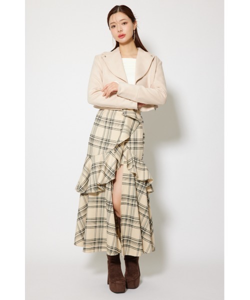 rienda（リエンダ）の「25AWフェイクスエードライダースジャケット 秋服（ライダースジャケット・レディース・ブラック/ブラウン系その他/ライトベージュ・SMALL/MEDIUM）」の19枚目の写真