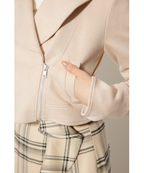 25AWフェイクスエードライダースジャケット 秋服（ライダース