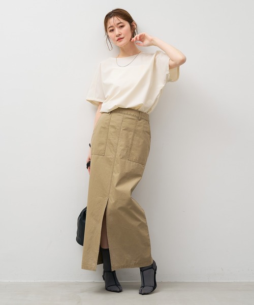 MICA&DEAL（マイカ＆ディール）の「T-ブラウス〈セットアップ対応〉（シャツ/ブラウス・レディース・ダークネイビー/ブラック/オフホワイト・FREE）」の5枚目の写真