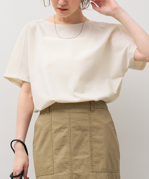 MICA&DEAL（マイカ＆ディール）の「T-ブラウス〈セットアップ対応〉（シャツ/ブラウス・レディース・ダークネイビー/ブラック/オフホワイト・FREE）」の7枚目の写真