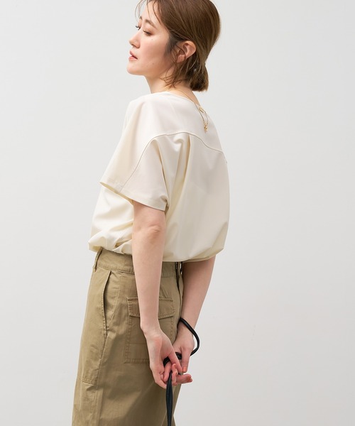 MICA&DEAL（マイカ＆ディール）の「T-ブラウス〈セットアップ対応〉（シャツ/ブラウス・レディース・ダークネイビー/ブラック/オフホワイト・FREE）」の8枚目の写真