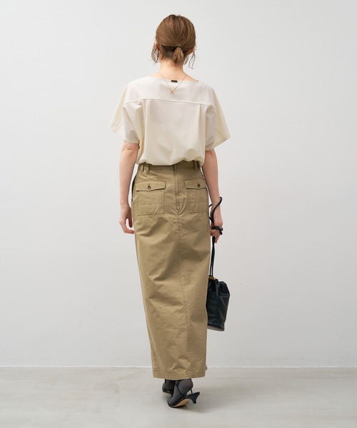 MICA&DEAL（マイカ＆ディール）の「T-ブラウス〈セットアップ対応〉（シャツ/ブラウス・レディース・ダークネイビー/ブラック/オフホワイト・FREE）」の9枚目の写真