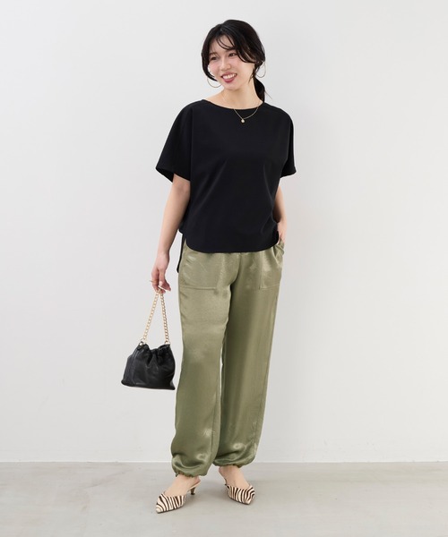 MICA&DEAL（マイカ＆ディール）の「T-ブラウス〈セットアップ対応〉（シャツ/ブラウス・レディース・ダークネイビー/ブラック/オフホワイト・FREE）」の12枚目の写真