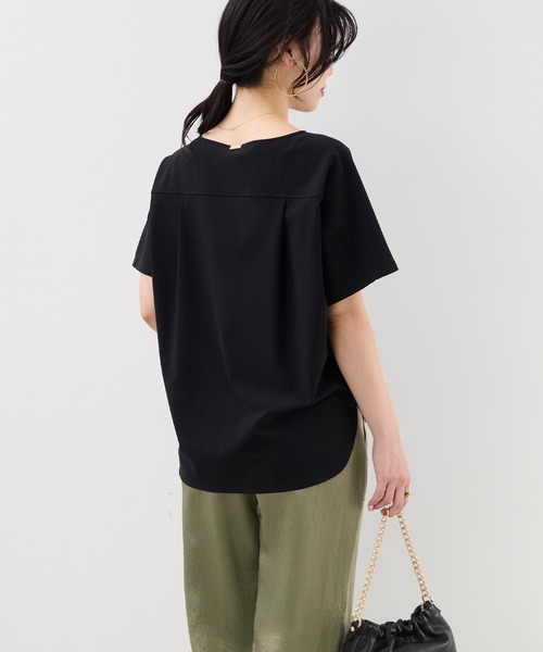 MICA&DEAL（マイカ＆ディール）の「T-ブラウス〈セットアップ対応〉（シャツ/ブラウス・レディース・ダークネイビー/ブラック/オフホワイト・FREE）」の14枚目の写真