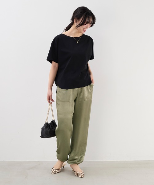 MICA&DEAL（マイカ＆ディール）の「T-ブラウス〈セットアップ対応〉（シャツ/ブラウス・レディース・ダークネイビー/ブラック/オフホワイト・FREE）」の15枚目の写真