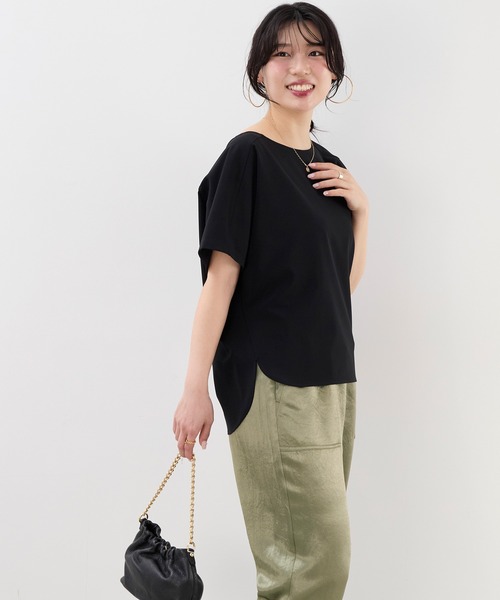 MICA&DEAL（マイカ＆ディール）の「T-ブラウス〈セットアップ対応〉（シャツ/ブラウス・レディース・ダークネイビー/ブラック/オフホワイト・FREE）」の16枚目の写真