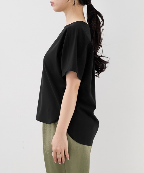 MICA&DEAL（マイカ＆ディール）の「T-ブラウス〈セットアップ対応〉（シャツ/ブラウス・レディース・ダークネイビー/ブラック/オフホワイト・FREE）」の18枚目の写真