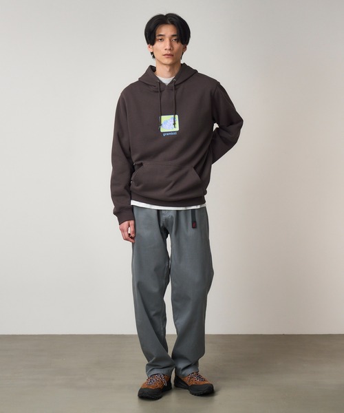 Gramicci(グラミチ)の「TOAD HOODED SWEATSHIRT|トードフーデッドスウェットシャツ(パーカー・メンズ・ヘザーグレー/ダークネイビー/ダークブラウン系・S/L/XL/M/XXL)」の4枚目の写真