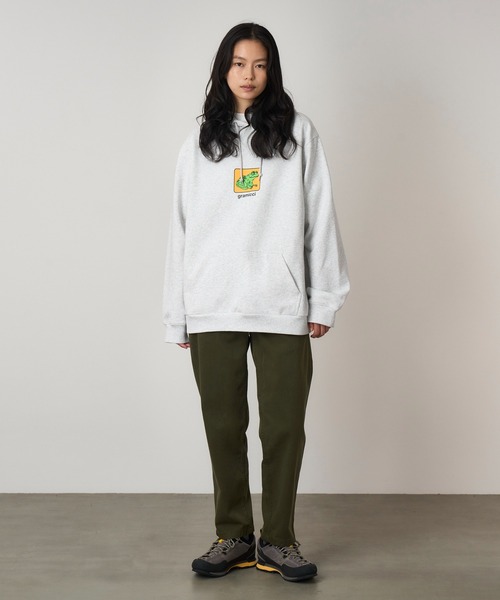 Gramicci(グラミチ)の「TOAD HOODED SWEATSHIRT|トードフーデッドスウェットシャツ(パーカー・メンズ・ヘザーグレー/ダークネイビー/ダークブラウン系・S/L/XL/M/XXL)」の5枚目の写真
