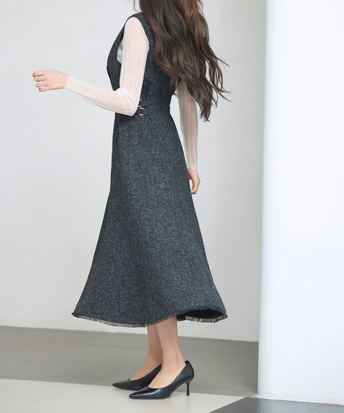 セール】ノースリーブ Vネックワンピース（ワンピース）｜SAISON DE