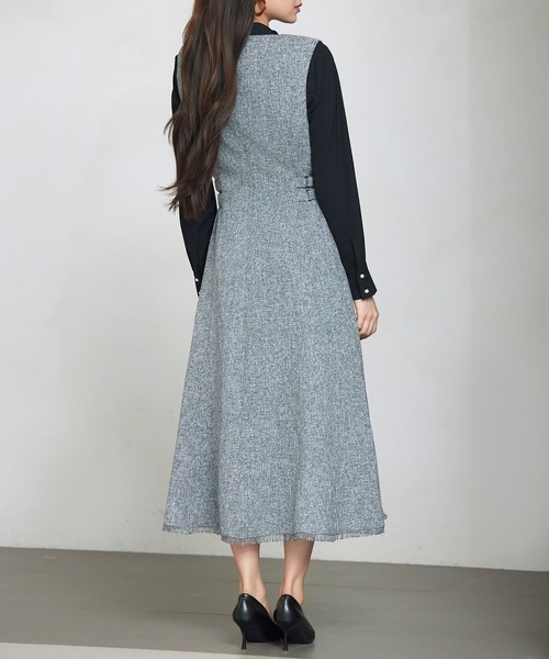 ノースリーブ Vネックワンピース（ワンピース）｜SAISON DE PAPILLON