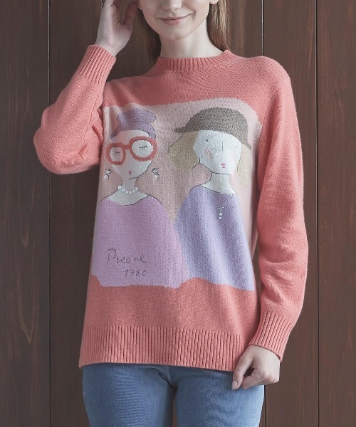 ウール100％BIGイラストニット（ニット/セーター）｜STUDIO PICONE