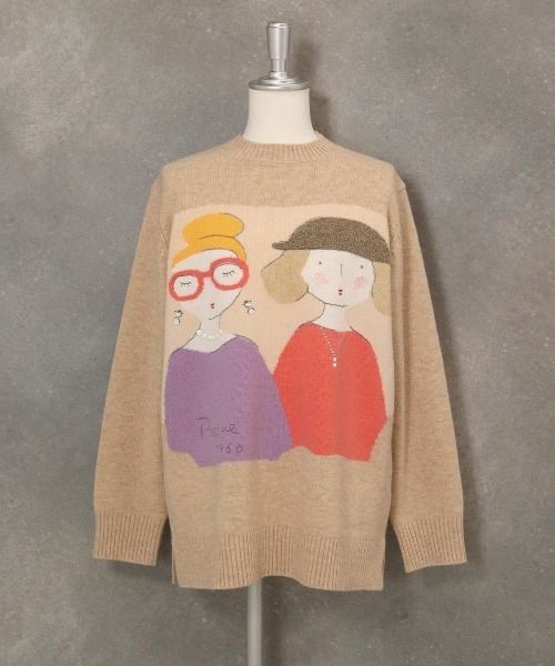 ウール100％BIGイラストニット（ニット/セーター）｜STUDIO PICONE