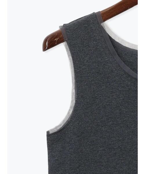 Te chichi(テチチ)の「チュールトリムタンクトップ(タンクトップ・レディース・ピンク/ブラック/チャコールグレー・F)」の20枚目の写真