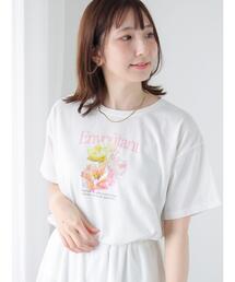 Te chichi TERRASSE | フラワーモチーフプリントTシャツ(Tシャツ/カットソー)