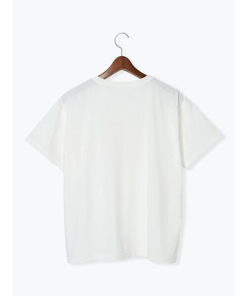 Te chichi TERRASSE（テチチテラス）の「フラワーモチーフプリントTシャツ（Tシャツ/カットソー・レディース・ブラック/チャコールグレー/オフホワイト・F）」の8枚目の写真