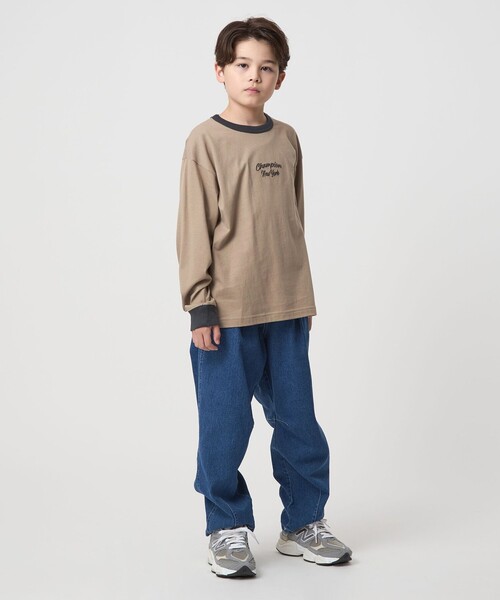 Champion（チャンピオン）の「＜Champion＞ロングスリーブ Tシャツ  / キッズ  140cm-160cm（Tシャツ/カットソー・キッズ・ブラック/ベージュ・150cm/160cm/140cm）」の4枚目の写真