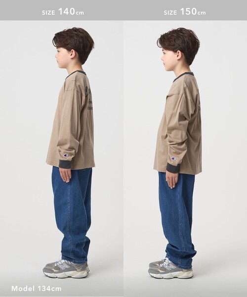 Champion（チャンピオン）の「＜Champion＞ロングスリーブ Tシャツ  / キッズ  140cm-160cm（Tシャツ/カットソー・キッズ・ブラック/ベージュ・150cm/160cm/140cm）」の6枚目の写真