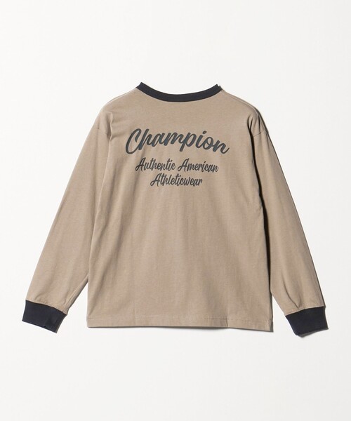 Champion（チャンピオン）の「＜Champion＞ロングスリーブ Tシャツ  / キッズ  140cm-160cm（Tシャツ/カットソー・キッズ・ブラック/ベージュ・150cm/160cm/140cm）」の8枚目の写真
