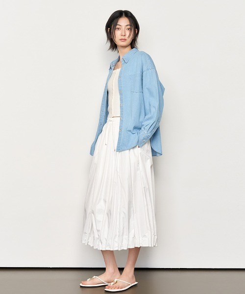 GENERAL IDEA(ジェネラルアイデア)の「GENERAL IDEA/ジェネラルアイディア unique balloon long skirt ロングスカート(スカート・レディース・ブラック/ホワイト・M/L/S)」の9枚目の写真
