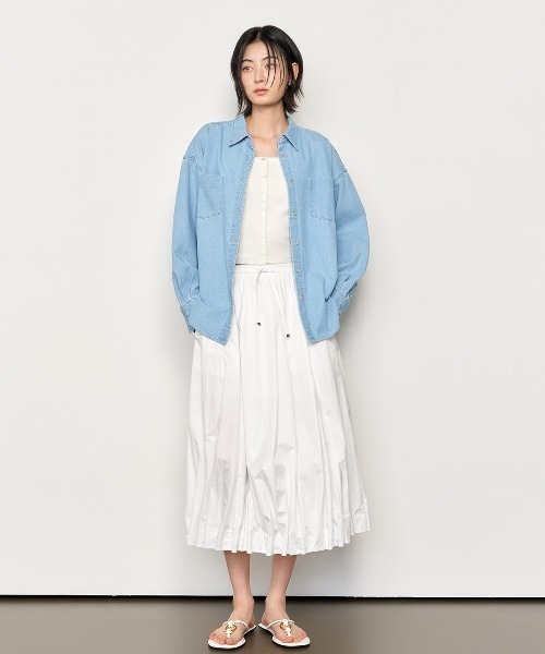 GENERAL IDEA(ジェネラルアイデア)の「GENERAL IDEA/ジェネラルアイディア unique balloon long skirt ロングスカート(スカート・レディース・ブラック/ホワイト・M/L/S)」の11枚目の写真