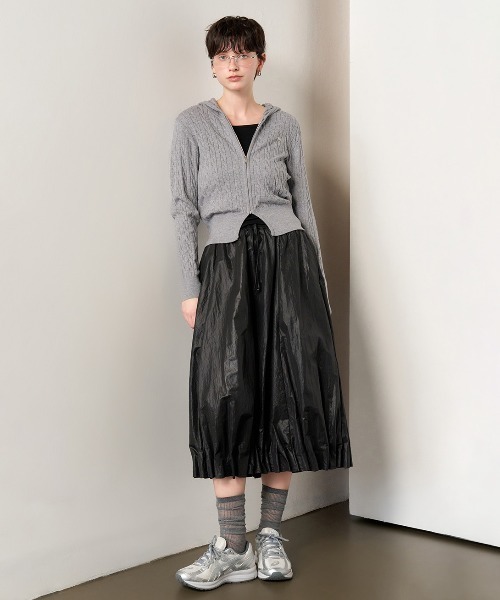 GENERAL IDEA(ジェネラルアイデア)の「GENERAL IDEA/ジェネラルアイディア unique balloon long skirt ロングスカート(スカート・レディース・ブラック/ホワイト・M/L/S)」の22枚目の写真