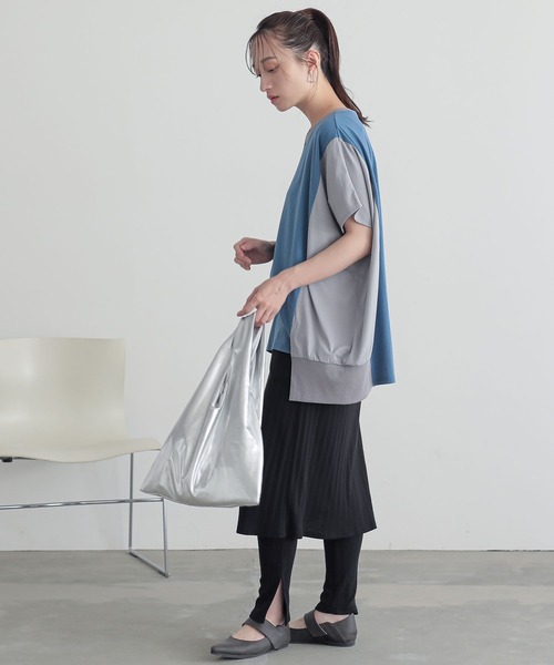 n'OrLABEL(ノアールレーベル)の「3配色ドルマンカットソー(Tシャツ/カットソー・レディース・カーキ/チャコール/ブルー・FREE)」の19枚目の写真