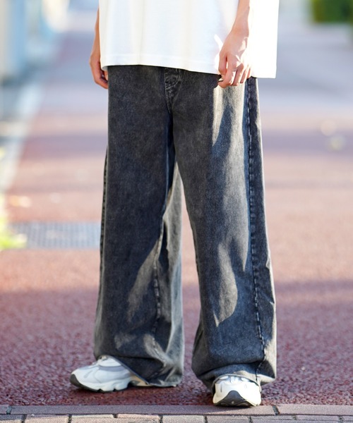 THE MILES(ザ マイルズ)の「カットワイドパンツ(その他パンツ・メンズ・ブラック/チャコールグレー・LARGE)」の6枚目の写真
