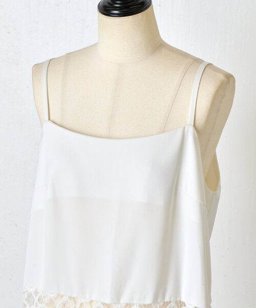 Jena espace merveilleux（ジェナ　エスパスメルヴェイユ）の「サテン切替レースキャミワンピース（ワンピース・レディース・ブラック/オフホワイト・FREE）」の17枚目の写真