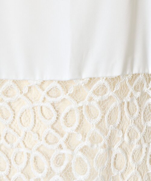 Jena espace merveilleux（ジェナ　エスパスメルヴェイユ）の「サテン切替レースキャミワンピース（ワンピース・レディース・ブラック/オフホワイト・FREE）」の16枚目の写真