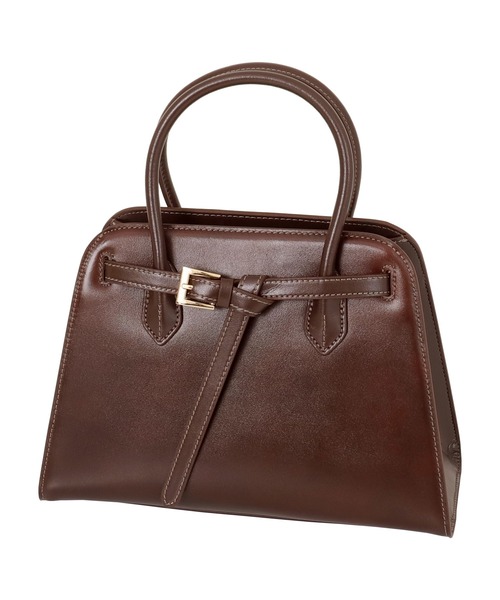 AMBIENT（アンビエント）の「レザーステッチハンドショルダーバッグ（ショルダーバッグ・レディース・ブラック/ブラウン・FREE）」の2枚目の写真