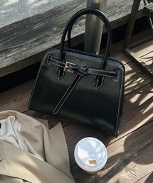 AMBIENT | レザーステッチハンドショルダーバッグ(ショルダーバッグ)