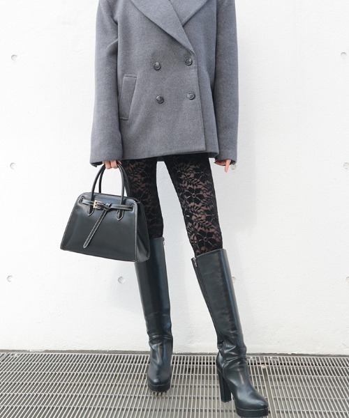 AMBIENT（アンビエント）の「レザーステッチハンドショルダーバッグ（ショルダーバッグ・レディース・ブラック/ブラウン・FREE）」の5枚目の写真