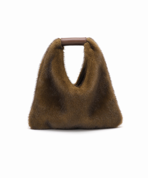 LE TALON（ルタロン）の「GRISE FUR TRIANGLE BAG（ハンドバッグ・レディース・カーキ・FREE）」の4枚目の写真